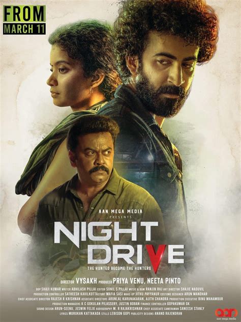 night drive 2021|night drive malayalam movie cast.